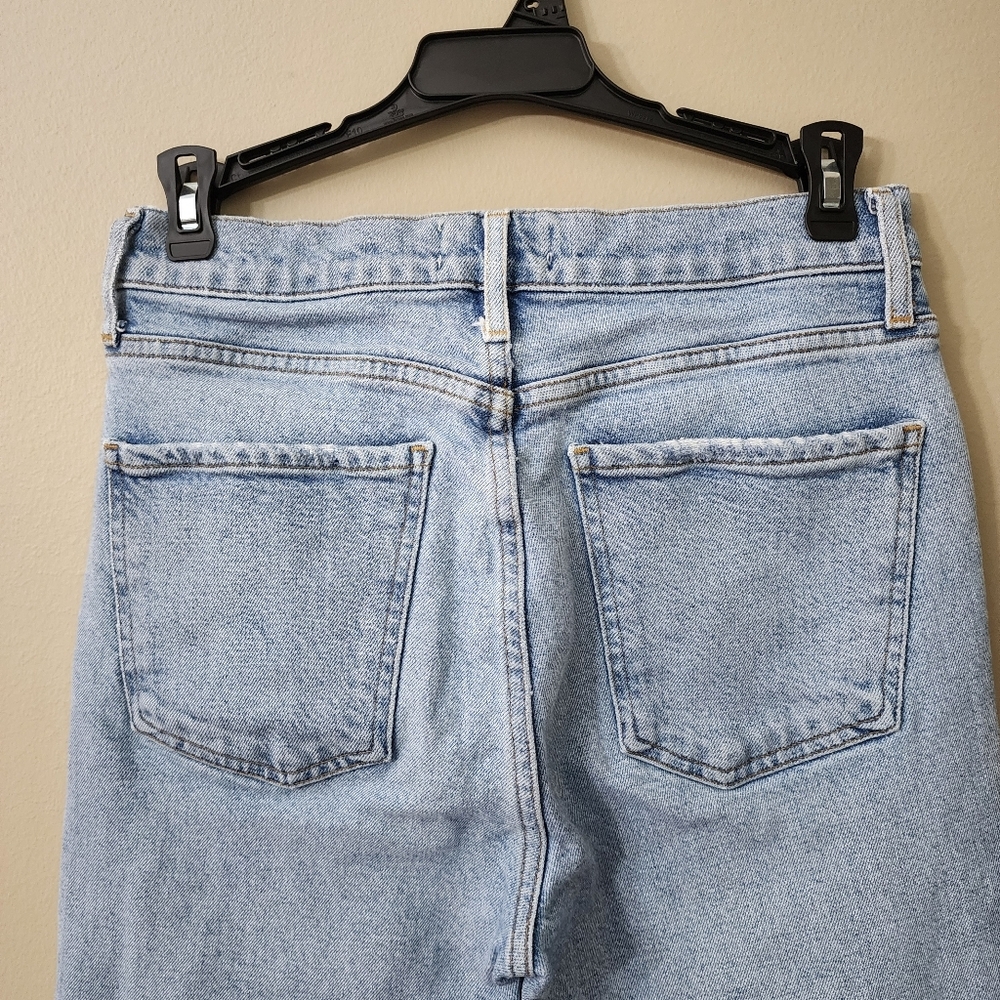 Agolde Jeans Women Size 26 High Rise Slim Srtetch Button Fly Light Blue Cotton - Picture 4 of 10